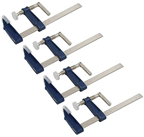 Pack of 4 Heavy Duty 50 x 150mm Bar Clamps Quick Slide F-Clamps