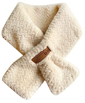 Frauen Pelzkragen Schal, Asudaro Herbstschal Winterschal Kaninchenfell Plüsch Halswärmer Herbst Und Winter Warmer Schal Für Passende Pullover Mit Kapuze Baumwolle Kleidung Modeschals,Beige
