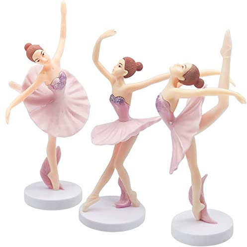 Fahibin Ballet Girl Birthday Cake Decoration, Ballet Dancer Cake Topper, Ballerina Ornament Dancer Figure Cake Ornament - Suitable for Party, Birthday, Wedding Decor