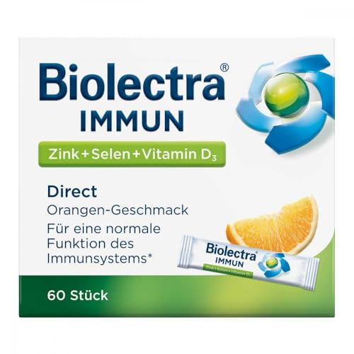 Biolectra Immun Direct Beutel mit Orangen-Geschmack für eine normale Funktion des Immunsystems, 60 St. Beutel
