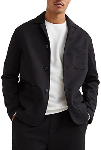 WZIKAI Men's Casual Sport Coat Jacket Regular Fit Lightweight Suit Jacket for Men Black XL