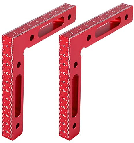 Hausdec 2 Pcs Aluminium Alloy Positioning Squares Right Angle Woodworking Carpenter Tool Corner Clamping Square