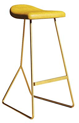 FanXus Hocker Eisenstuhl - PU-Sitz Ergonomisches Design mit gebogener Oberfläche Komfort Barthekenstuhl Frühstück Haltbarkeit (Größe: 38 x 38 x 65 cm) (41 x 41 x 75 cm) Made in China