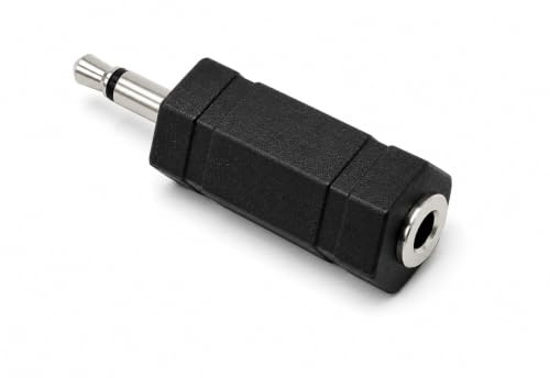 DRUT 1pcs. 3.5mm Mono Jack Male to 2.5mm Mono Jack Socket Female Audio Cable Adapter (Black)