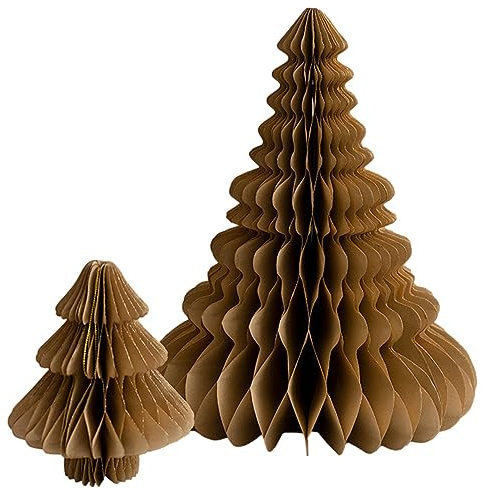 TONGFENG Papier Weihnachtsbaum | 2 Stück Aufsteller Weihnachten Baumschmuck | Tannenbaum Dekoration | Weihnachtsschmuck Tanne Desktop-Ornament