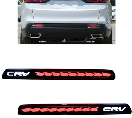 KITOCARTOP LED Rear Bumper Reflector Tail Light Assembly with Driving/Brake/Turn Signal Light Fit for 2023 2024 Honda CRV Fog Light Smoke Lens