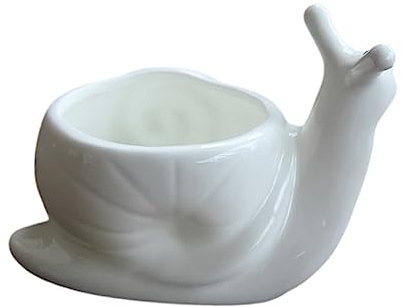 Supvox Moderner Weißer Blumentopf aus Keramik Kleiner Pflanztopf für Balkon und Garten für Pflanzen und Blumen im Innen und Außenbereich