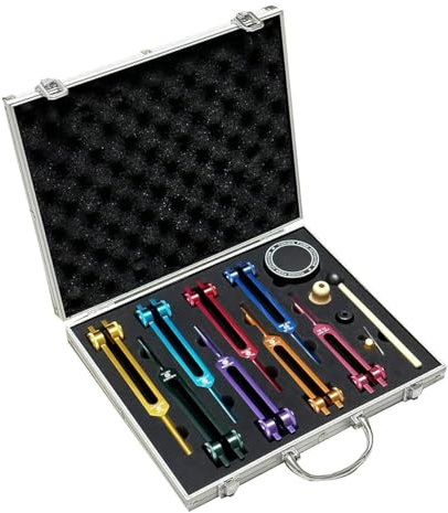 Desikixudy Chakra Stimmgabel Set Chakra Stimmgabeln zur Heilung mit Stimmgabel Aktivator für Heilung Körper halten