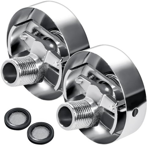 Vipuikos 2 Stück Duscharmatur Adapter Verstellbar, Duscharmatur Anschluss Badezimmer Adapter Flexibel, Messing S Anschluss Exzenter 1/2 auf 3/4 für Einstellen Wasserventils, Wasserleckprobleme