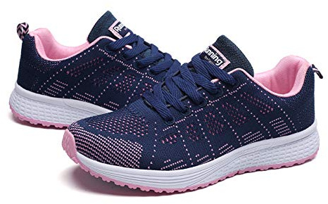 Laufschuhe Damen Bequeme mit Heller Sohle Sportschuhe - Turnschuhe Fitness Gym Fitnessschuhe Walkingschuhe Atmungsaktiv Leicht Laufschuhe Freizeitschuhe Sneaker Damenschuhe