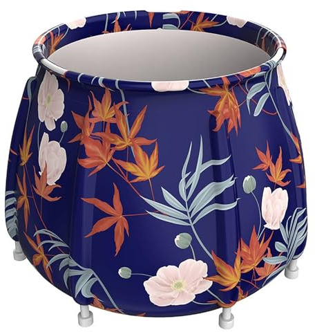 Portable Foldable Japanese Soaking Bath Tub for Adults - Compact Hot & Cold Freestanding Collapsible Tub for Small Spaces