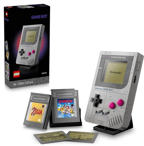 LEGO Super Mario Game Boy Building Set for Adults - Nintendo Display Model Kit with 2 Cartridges incl. Zelda, plus Lenticular Screens - Gamer Gift for Fans - 72046