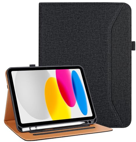 Vakarey Coque pour iPad A16 11 Pouces 2025,Étui Housse pour iPad 10ème Génération/11ème Génération Coque avec Porte-Stylet,Noir