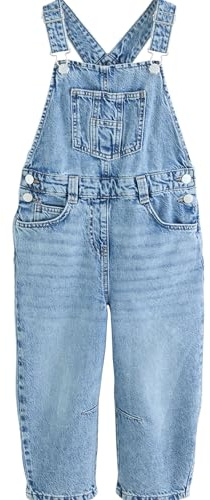 NEXT Ragazza Salopette in 100% cotone - Vestibilità dritta Denim 11 Anni