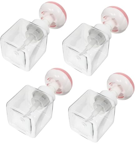 Happyyami 4pezzi Bottiglie Schiuma Riempibili Bottiglie Sottopressione Per Shampoo Bagnoschiuma e Sapone Per Mani