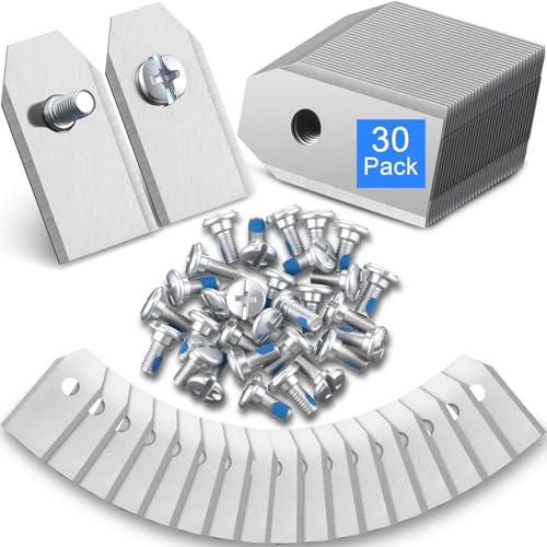 Enhon Set di 30 lame di ricambio, compatibili con Navimow I105e e Navimow I108e.Lame di ricambio in acciaio inossidabile, accessorio per robot rasaerba, include 30 viti con puntini. | Ersatzklingen Aus Edelstahl Und Titankarbidlegierung, Zubehör Für Rasenmäherroboter, Mit 30 Gepunkteten Schrauben.