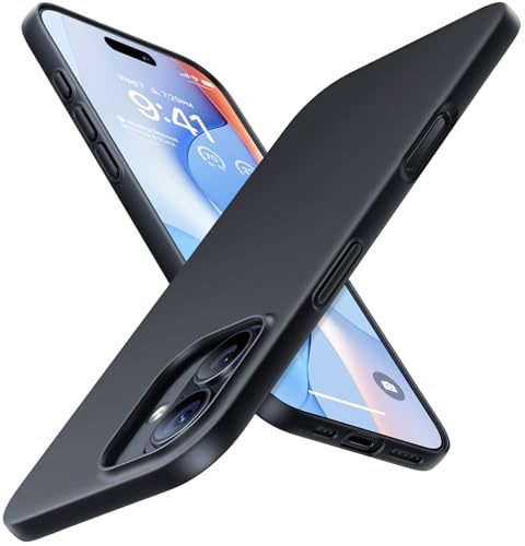 TORRAS 2025 Neu Meister der Dünnheit für iPhone 17 Hülle Rundumschutz Exzellente Samtiger Griff [Wie das Original] Handyhülle iPhone 17 Schutzhülle Slim Hülle iPhone Schwarz