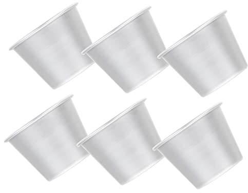 CONGARTENO 6 Pezzi Stampi per Dolci in Alluminio Resistente Antiaderenti e Facili da per Cupcake Tartellette Budini e Muffin per Uso e Professionale
