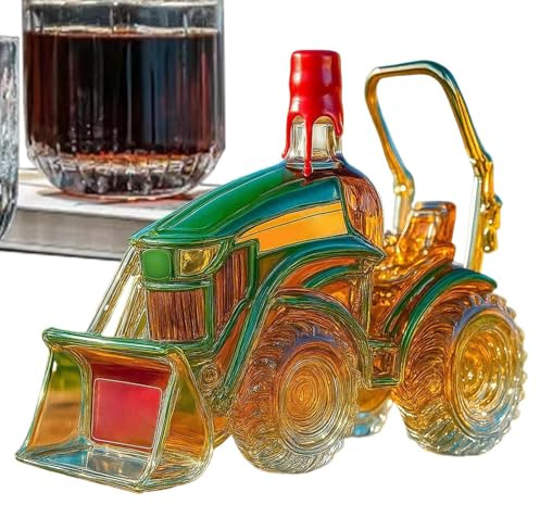 Decanter Trattore - Bottiglia Di Vodka A Forma Di Trattore 3D - Contenitore in per Bar Casa Famiglia Arredamento Appassionati di Whisky