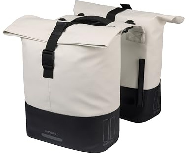 Basil Cove Doppeltasche - MIK inkl. - 28-32L - Wasserfest - Weiß Schwarz