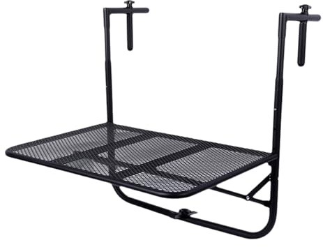 Stoolzfaid Tavolo da Balcone Sospeso,Tavolo Sospeso Ringhiera,Tavolo Tavolino da Ringhiera,Balcony Railing Bar Table,Salvaspazio,Multifunzionale,per Studiare,Pranzare,Lavoro