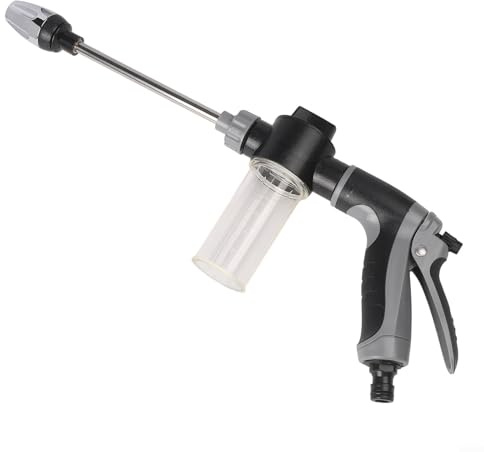 Cabezal de pulverización de limpieza de lavado de autos para todos los coches, boquilla de manguera de jardín con spray de agua de alta presión, herramienta de riego multifuncional para lavado y