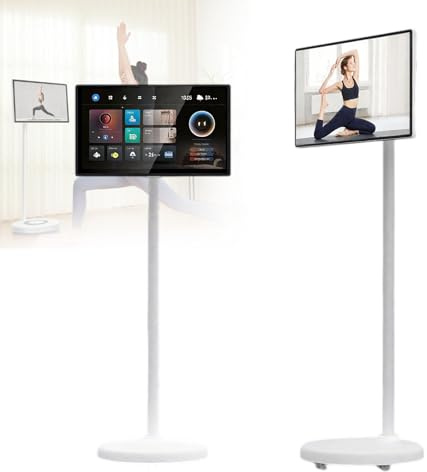 Smart TV portatile UHD 4K, Android 12, memoria da 32 GB, batteria integrata da 6000 mAh, monitor touch screen portatile, rotazione completa, seconda generazione