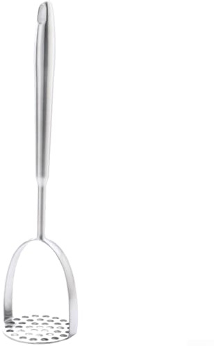 Schiacciapatate in acciaio inox, con manico ergonomico per una presa comoda, per preparare purè di patate, verdure, cibi morbidi (coda appuntita)