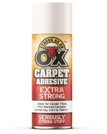 Heavy Duty Spray Adhesive 500ml - Extra Strong Contact Glue & Carpet Adhesive Spray - Ideal for Carpets, Tiles, Underlay, Fabric, Foam - Fast Tack, Quick Drying, Low Odour, Professional Grade