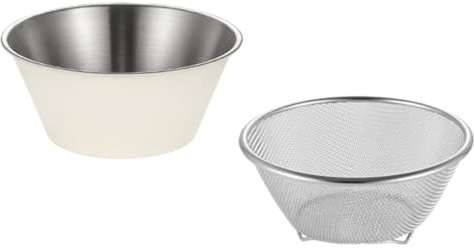 Artibetter Set Efficiente 700ml in Ciotola e Inossidabile Scolapasta Design Stabile e Filtraggio Lavare per e