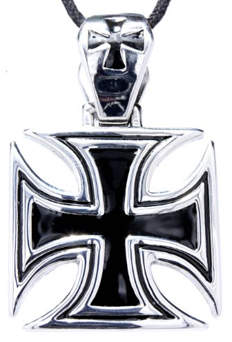 Kiss of Leather EK Kreuz Anhänger aus Edelstahl mit Baumwollband Ed. 102
