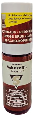 BALLISTOL 23815 Scherell's SCHAFTOL rotbraun, Edelholzpflege, 50 ml Flasche
