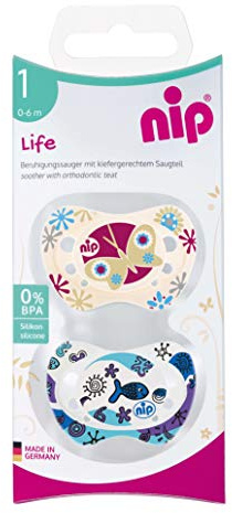 nip Schnuller Life Girl, Silikon, 0-6 Monate
