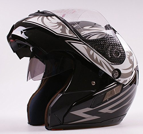 Doppelvisier-Jethelm, rot, Klapphelm, Integralhelm für Motorrad, Roller