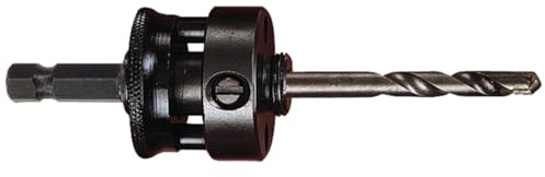 Starrett XA10 Hole Saws Arbor - 8.75mm Hex Shank Quick Hitch Arbor for 32-210mm Holesaws with Carbide Tipped Pilot Drill Bit - Quick Change Mandrel