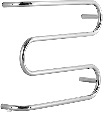 Greened House Umbria - Scaldasalviette elettrico a secco in acciaio inox, 380 x 500 mm, finitura lucida a specchio