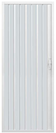 Puerta de ducha de plástico PVC, mod.Vergine con apertura lateral, blanco, Vergine120AL
