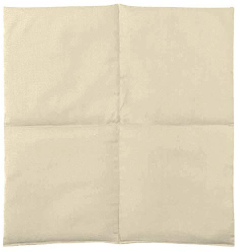 Rapssamenkissen 40x40cm 4-Kammer XXL Bio Stoff natur - Wärmekissen - Körnerkissen