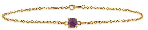 Amour Damier 9 Karat Gelbgold 0,50 CT Amethyst Klaue Satz Damebrett 19cm Armband von Gemondo