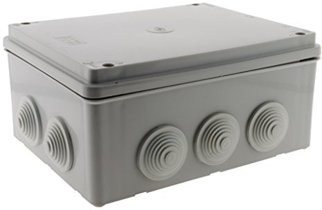 Zenitech - Boîte Étanche Rectangulaire IP54-220 x 170 x 105 mm - Blanc - Résistance au Feu 750°C - Fixation par Vis 1/4 de Tour - Entrées Câbles Sans Découpe - Pour Projets Électriques et Bricolage