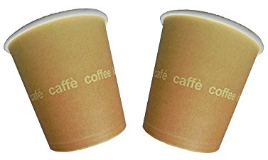 Lot de 200 gobelets en carton pour café et boissons chaudes, 10 cl