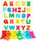 Holz Spielzeug Alphabet für Kleinkinder- Spielbrett mit großen Buchstaben und englischen Vokabeln - Holzpuzzle - Lernspielzeug für Kleinkinder - Montessori Spielzeug