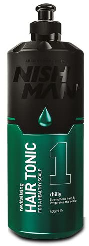NISHMAN Tonico Rivitalizzante per un Cuoio Capelluto Sano 400ml - Rinforza & Nutre, Promuove la Crescita Naturale, Aggiunge Lucentezza, Stimola il Cuoio Capelluto - Ideale per Tutti i Tipi di Capelli