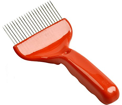 APIFORMES Entdeckelungsgabel - Stabile Griff mit 21 gerade Nägeln - Rot | Honigernte | Waben | Bienen | Imkerei | Imkereibedarf |