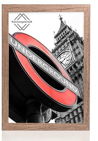 rahmengalerie24 Bilderrahmen Fotorahmen 50x70 cm Apfel bilderrahmen zum aufhängen MDF picture frames Farbe und 40 verschiedene Größen wählbar ohne Passepartout Rahmen London