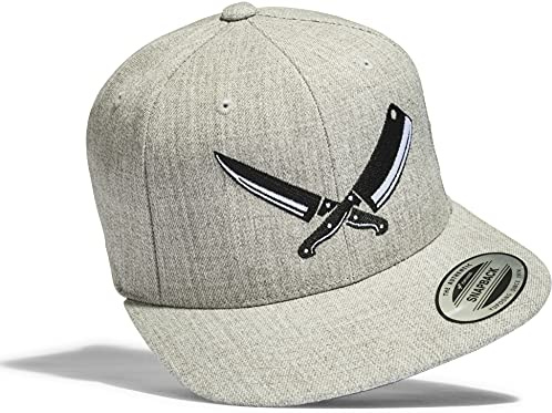 Baddery Cap Flexfit Snapback - „Butcher“ - Bestickte Kappe | Bestickte Grill & Koch Kappe für Herren & Damen