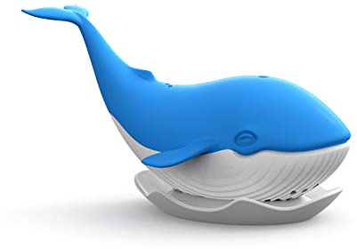 Teefilter Silikon, Teefilter Teesieb Große Blauwalform Silikon-Tee-Aufguss in Lebensmittelqualität Lustige und Kreative Loseblatt-Teefilter mit Feinem Netz für Größere Tassen