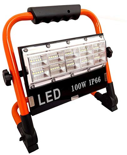 Faro faretto LED 100W batteria ricaricabile portatile torcia da lavoro 8505-SMD