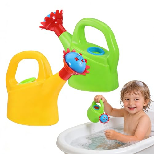 NUOBESTY Regadera juguetes 2 unidades de regadera de plástico para niños, hervidor de agua, juguetes educativos de baño para adolescentes y niños (color al azar)