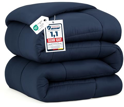 Bedsure Couette 220x240 Très Chaude - Hiver 450g/m² 2 Personnes - Bleu
